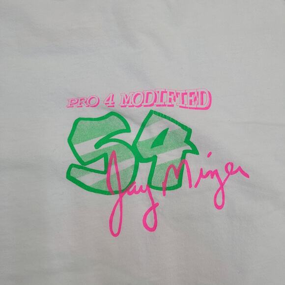 Vintage 90s 1992 Pro-4 Modified Racing Shirt M/L 21x26 Jay-Mizer - Picture 12 of 16